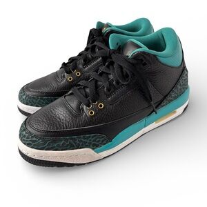 Nike Air Jordan 3 Retro GS
'Rio Teal' (441140 018) 6Y Womens Sz 7
Metallic Gold